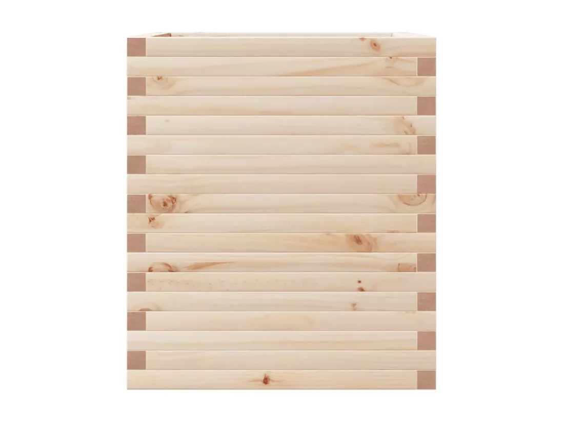 Jardinière bac lit surélevé bois marron 60 x 60 x 68.5 cm 02_0037726