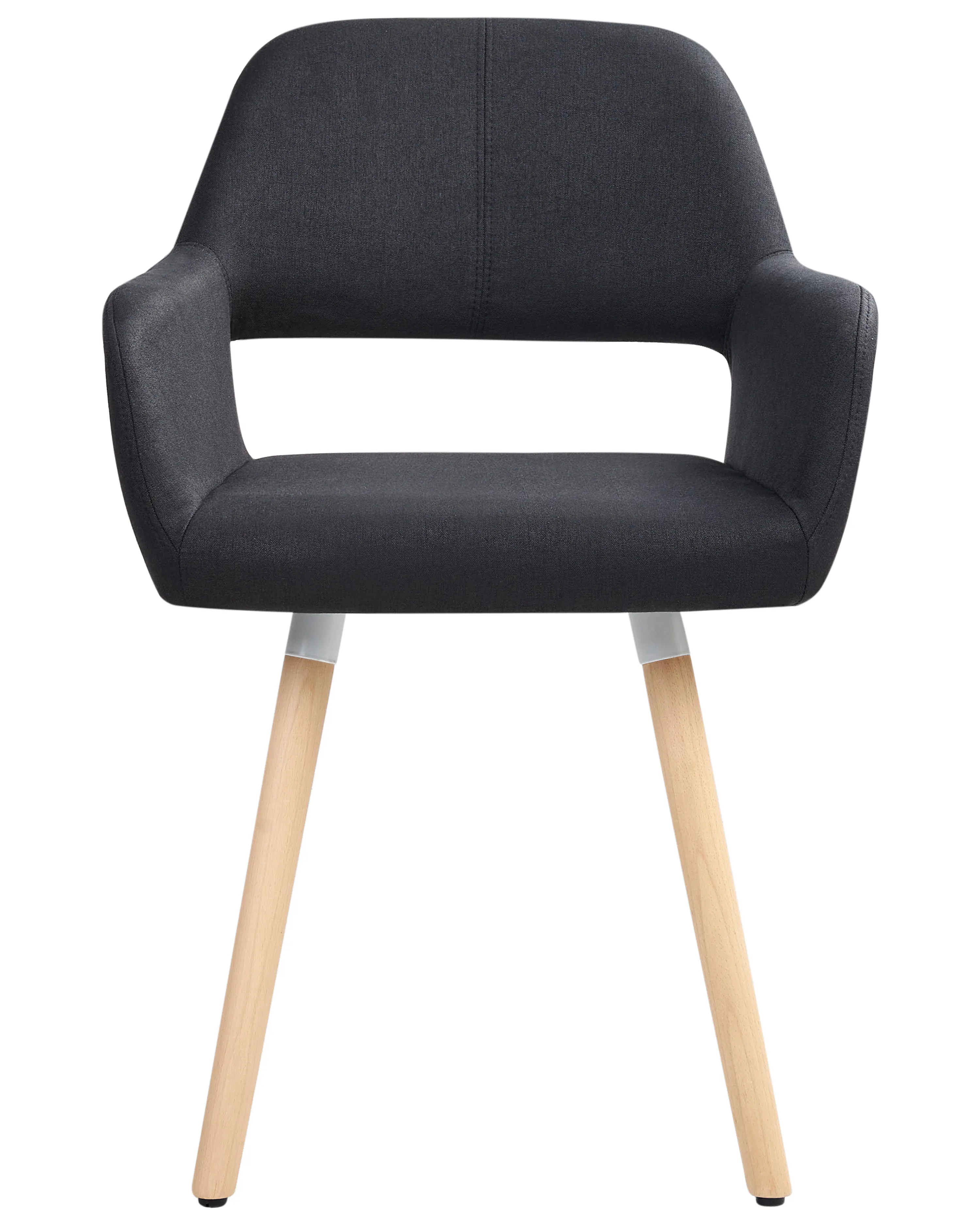 Set van 2 eetkamerstoelen CHICAGO Stof Zwart