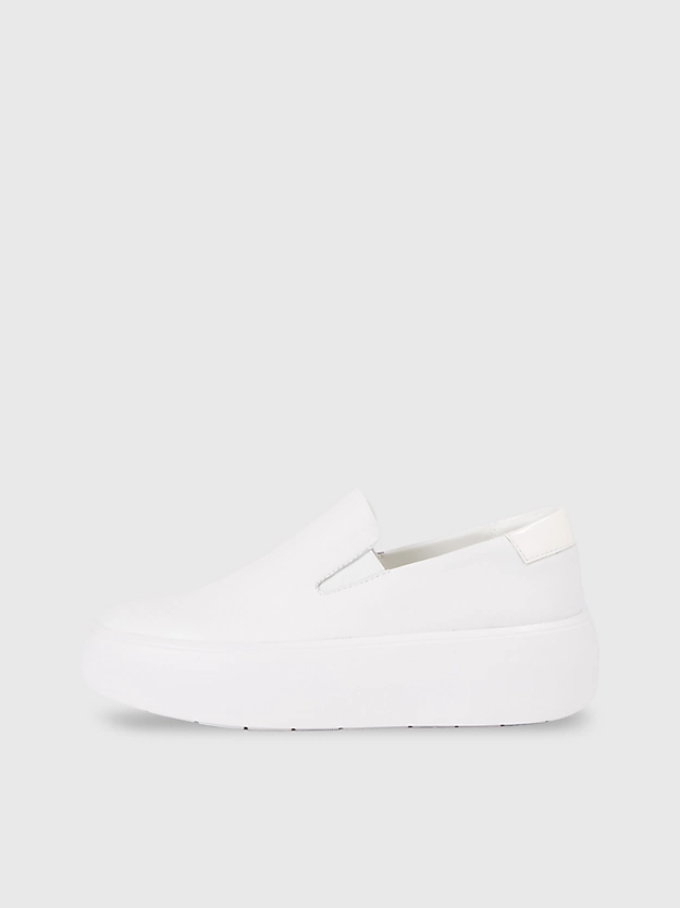 Sapatos plataforma de couro sem cadarço