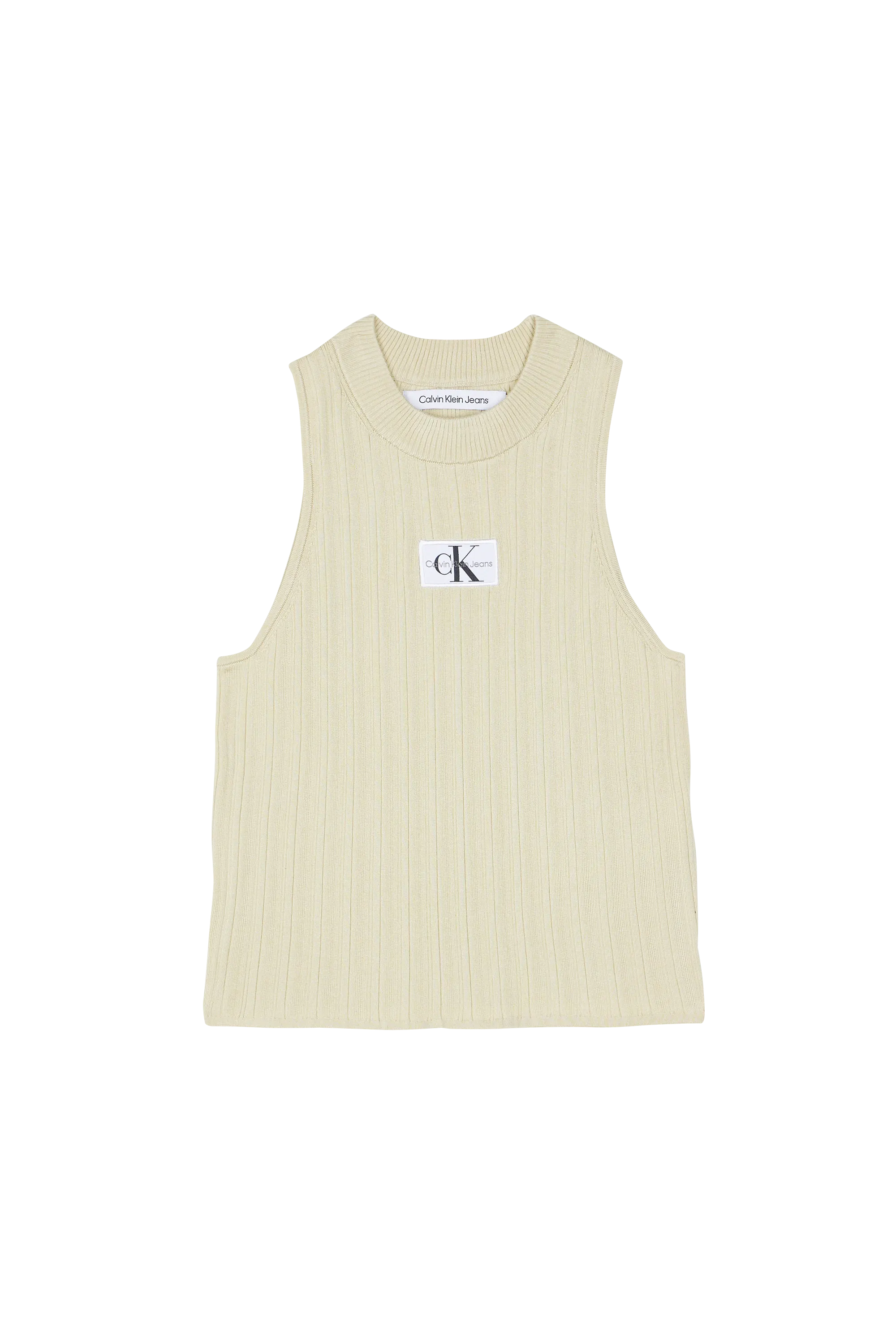 CALVIN KLEIN JEANS Débardeur WOVEN LABEL TANK SWE Vert