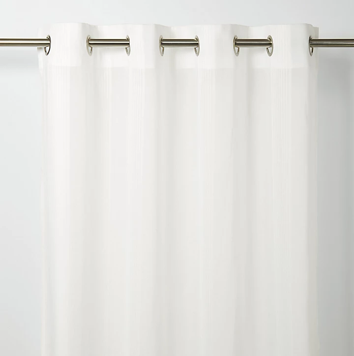 Voilage GoodHome Lota blanc l.140 x H.260 cm