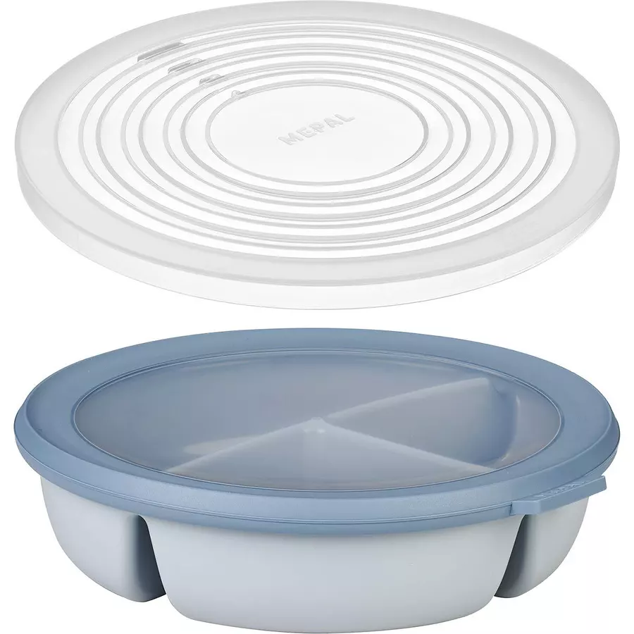 Mepal Bento Bowl mit Mikrowellendeckel Cirqula 250 + 250 + 500 ml hellblau