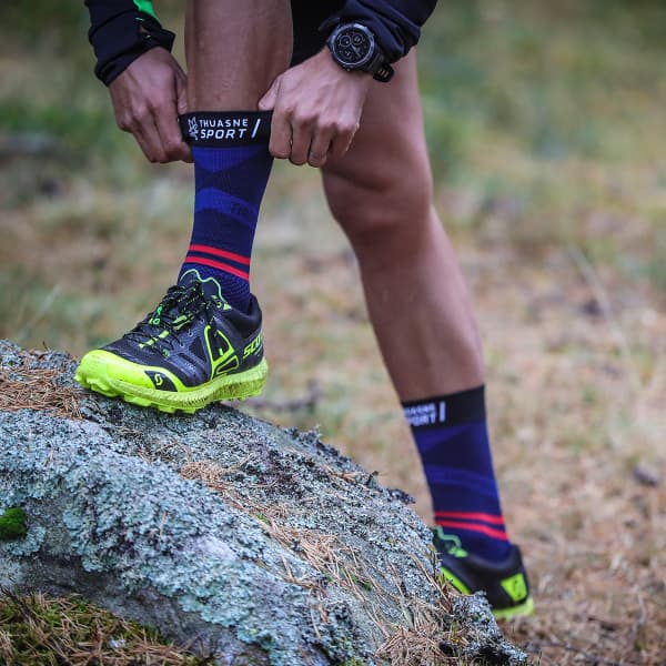 Chaussette compression THUASNE MID UP ACTIV RUNTRAIL L NOIR