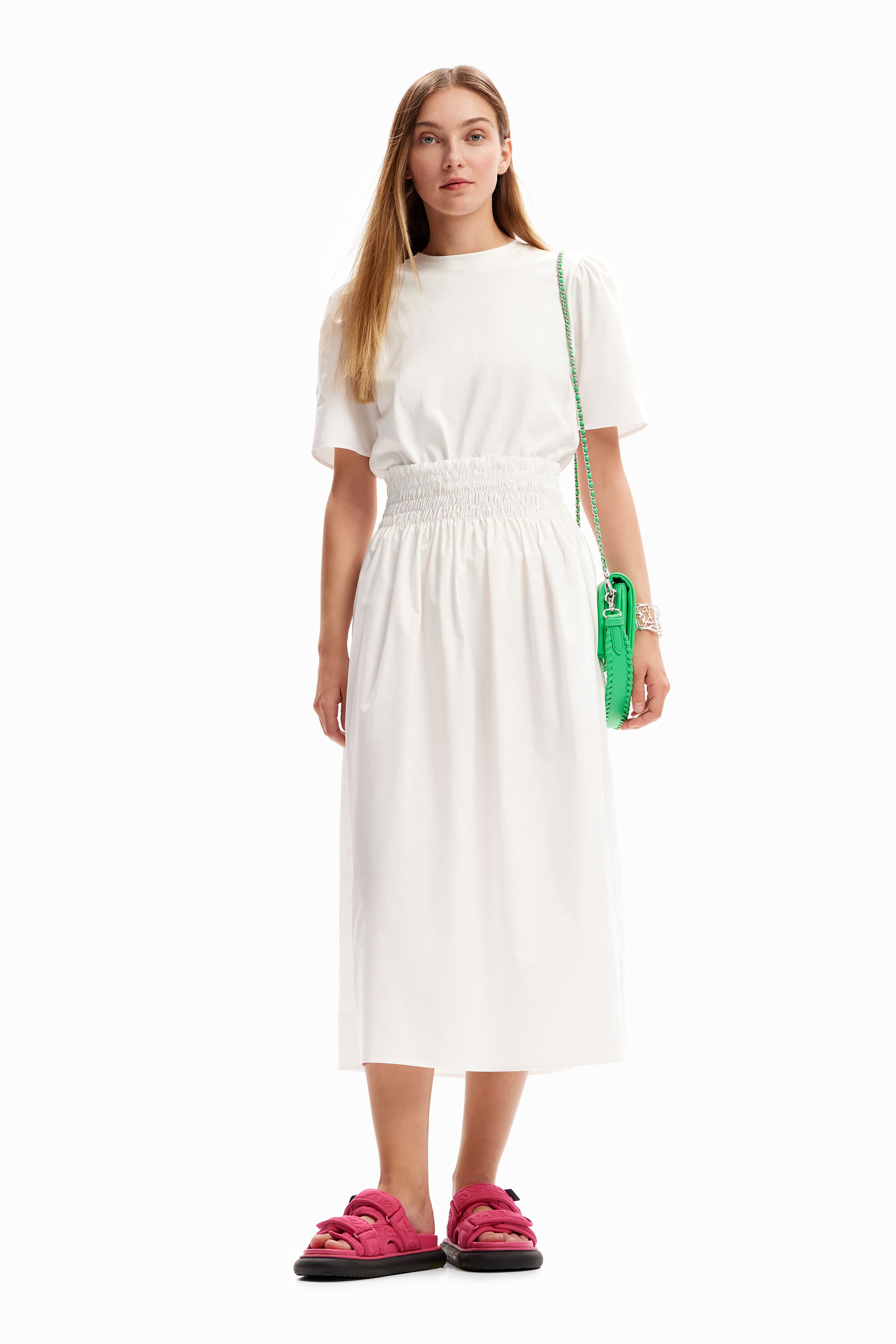 Robe midi combinée