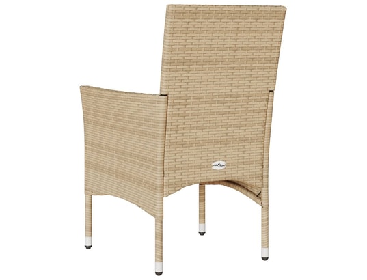 VIDAXL - Chaises de jardin avec coussins lot de 2 beige résine tress...