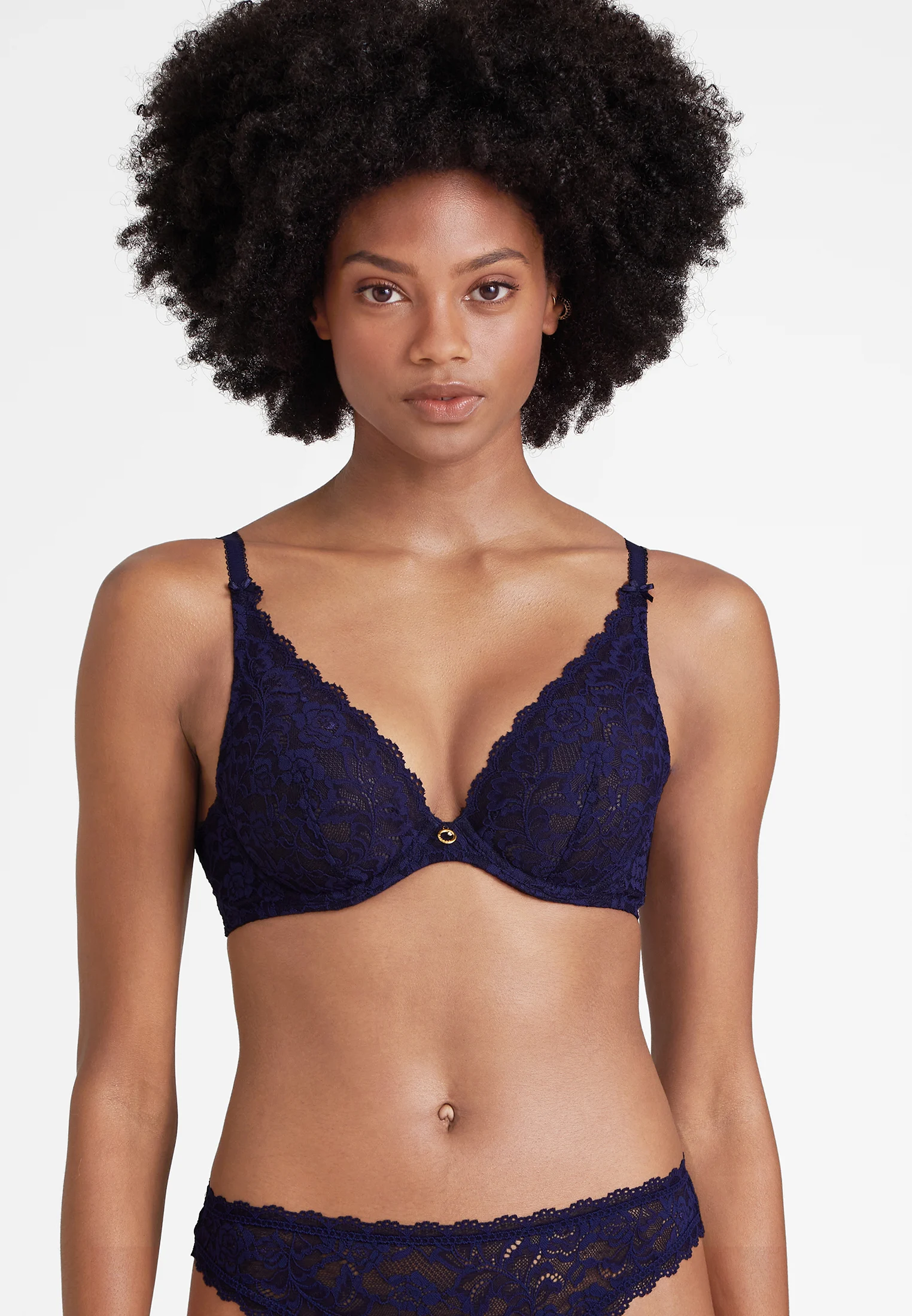 ROSESSENCE - Soutien-gorge triangle avec armatures | Bleu