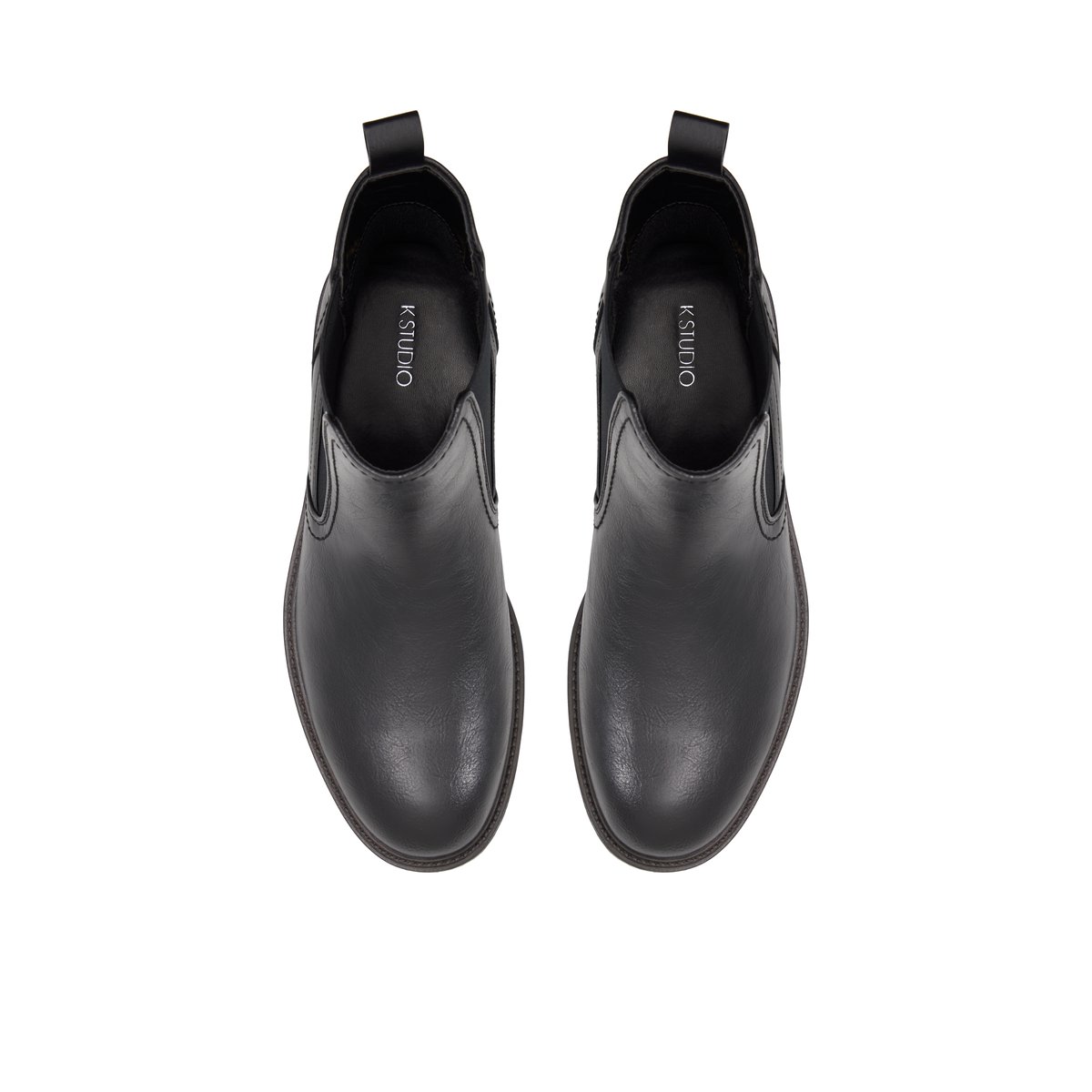 K STUDIO-Romab-Bottes chelsea - Talon plat - Noir
