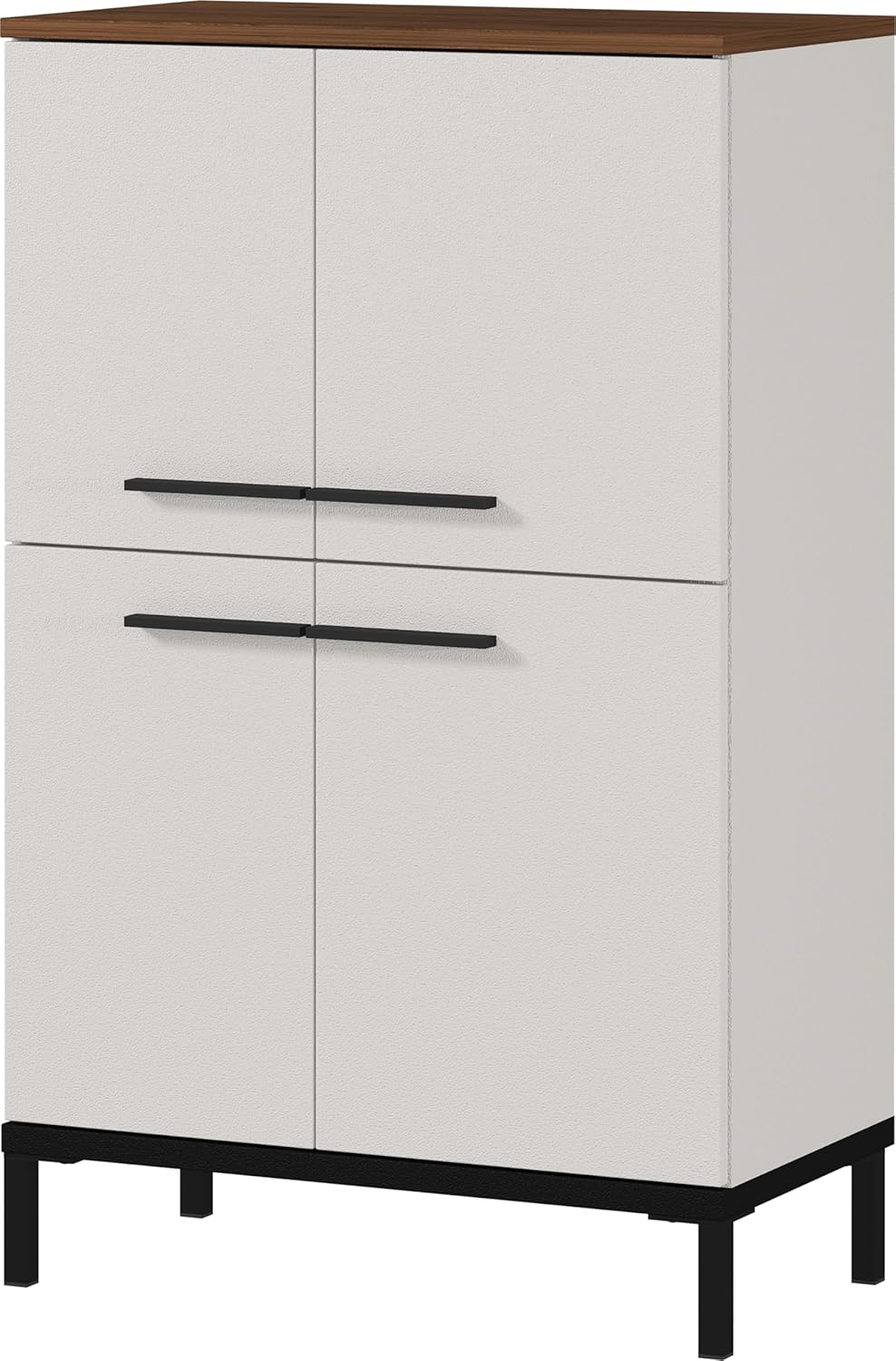 Germania Kommode 2643-573 GW-Yonkers, in Kaschmir/Nussbaum-Nb., mit Vier Türen, 60 x 97 x 34 cm (BxHxT)