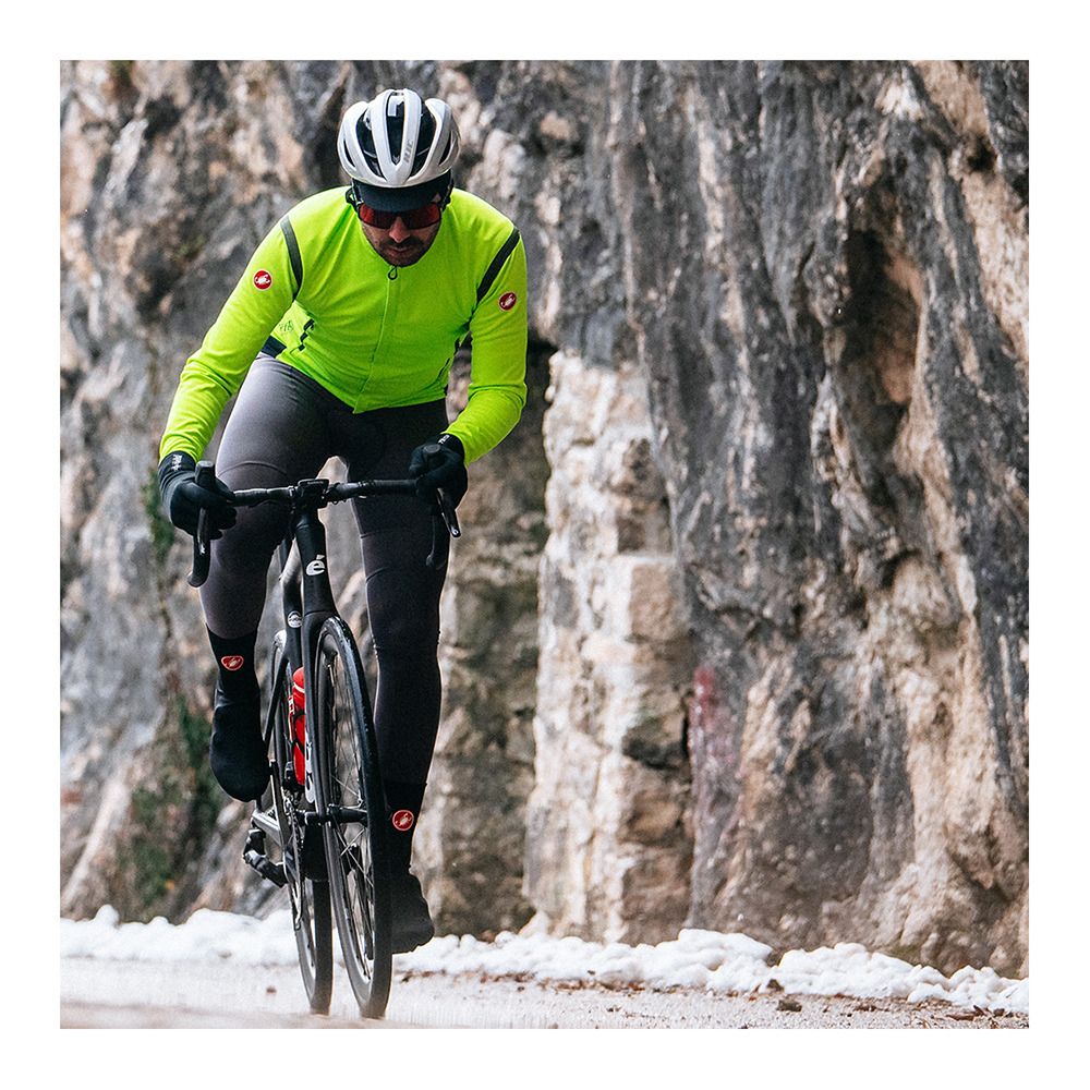Castelli PERFETTO - Veste Homme electric lime/dark gray