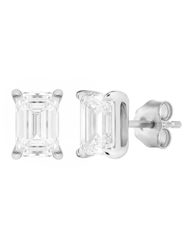 Brillant-Ohrstecker, 2.0 ct., Emerald-Cut, LG, Gold 585