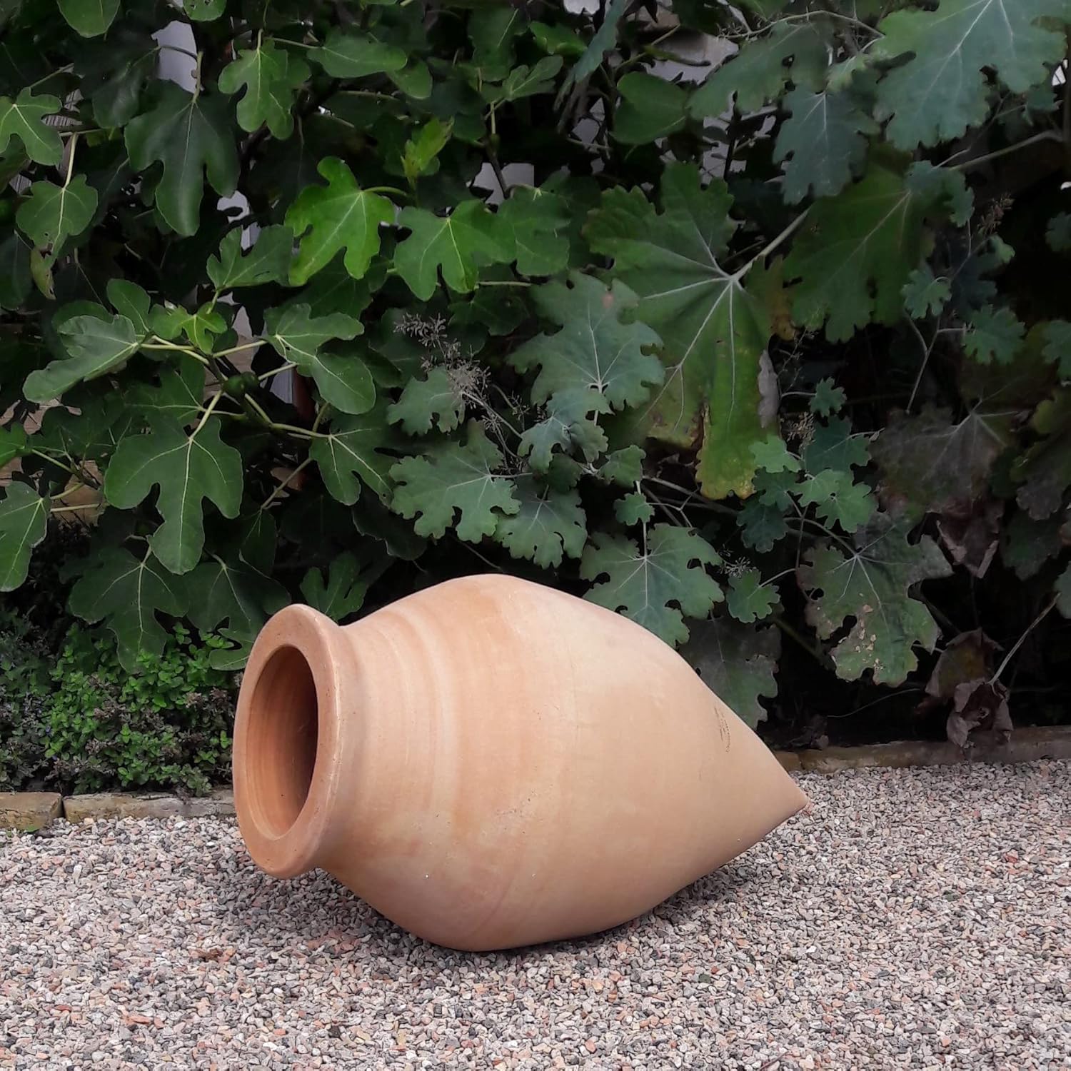 Palatina Werkstatt Exklusive Terracotta Amphore liegend Vitex 60cm – 100% handgefertigtes Unikat – Verleihen Sie Ihrem Garten- & Innenbereich unwiderstehlichen Charme