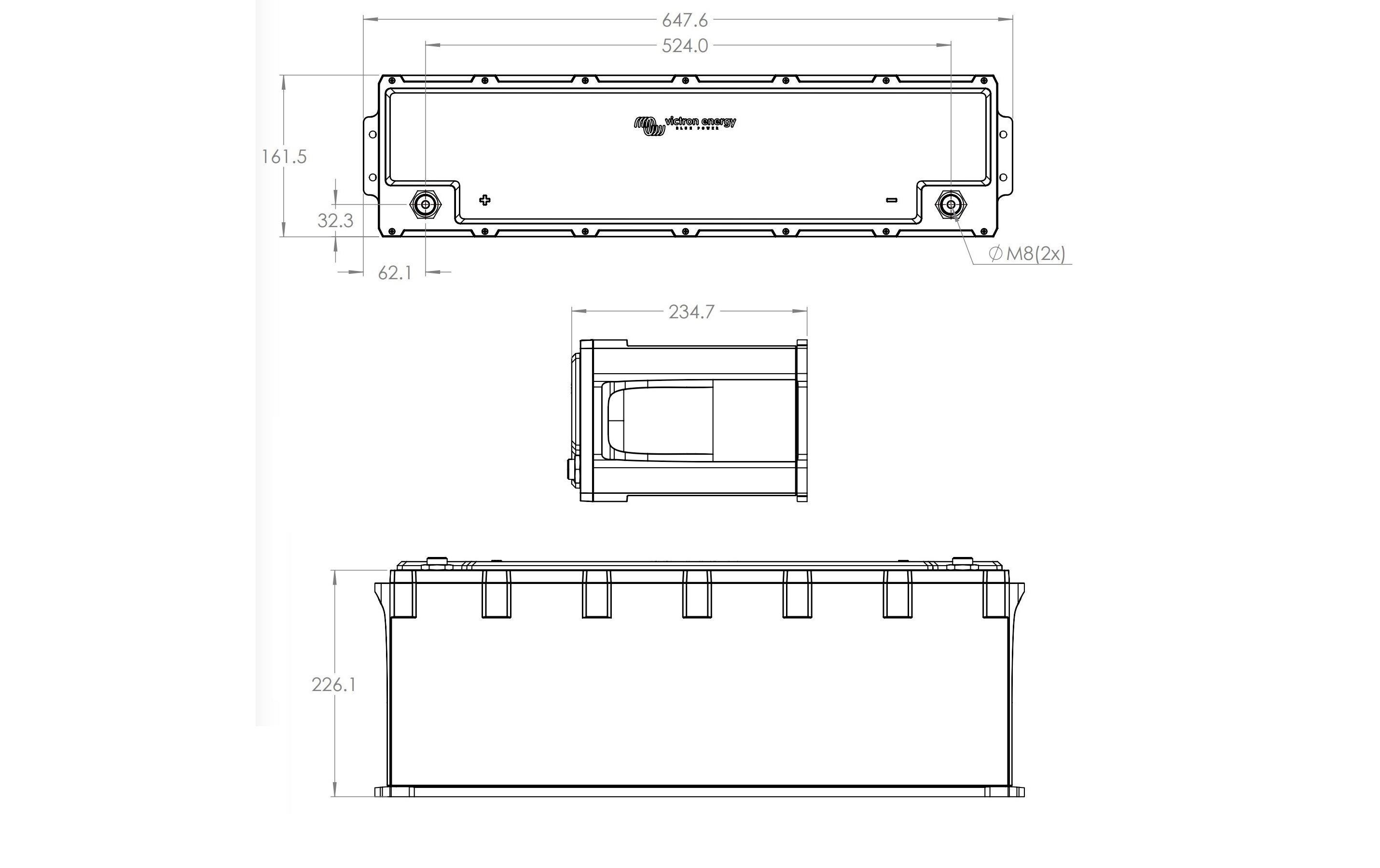 Batterie LiFePO4 1.2 V/100 Ah NG 235 x 648 x 162 mm<br>Lithium-NG-Batterie