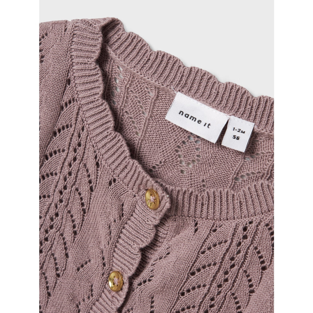 Køb Name It Purple Dove Jollie Strik Cardigan
