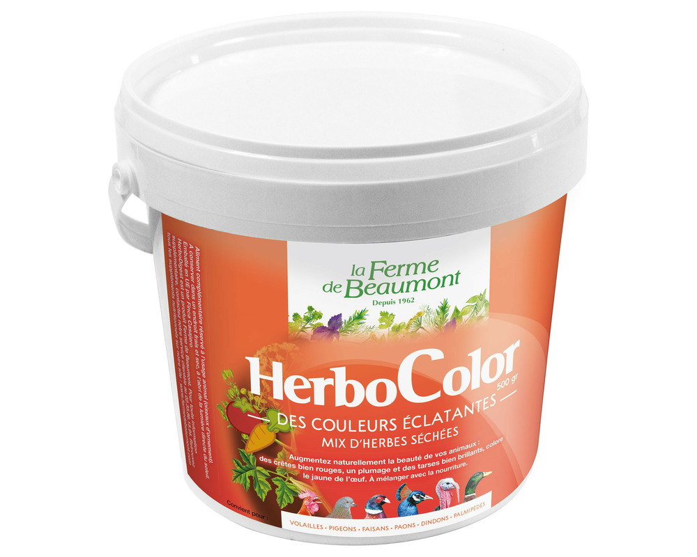 Herbocolor 500 gr • mix d'herbes • colorant crête, œufs de poules, volailles