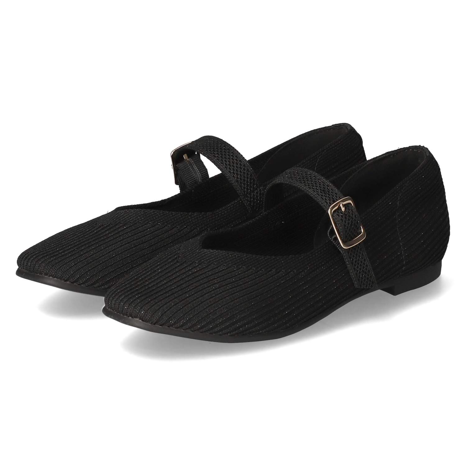 La Strada Ballerinas - black/silver