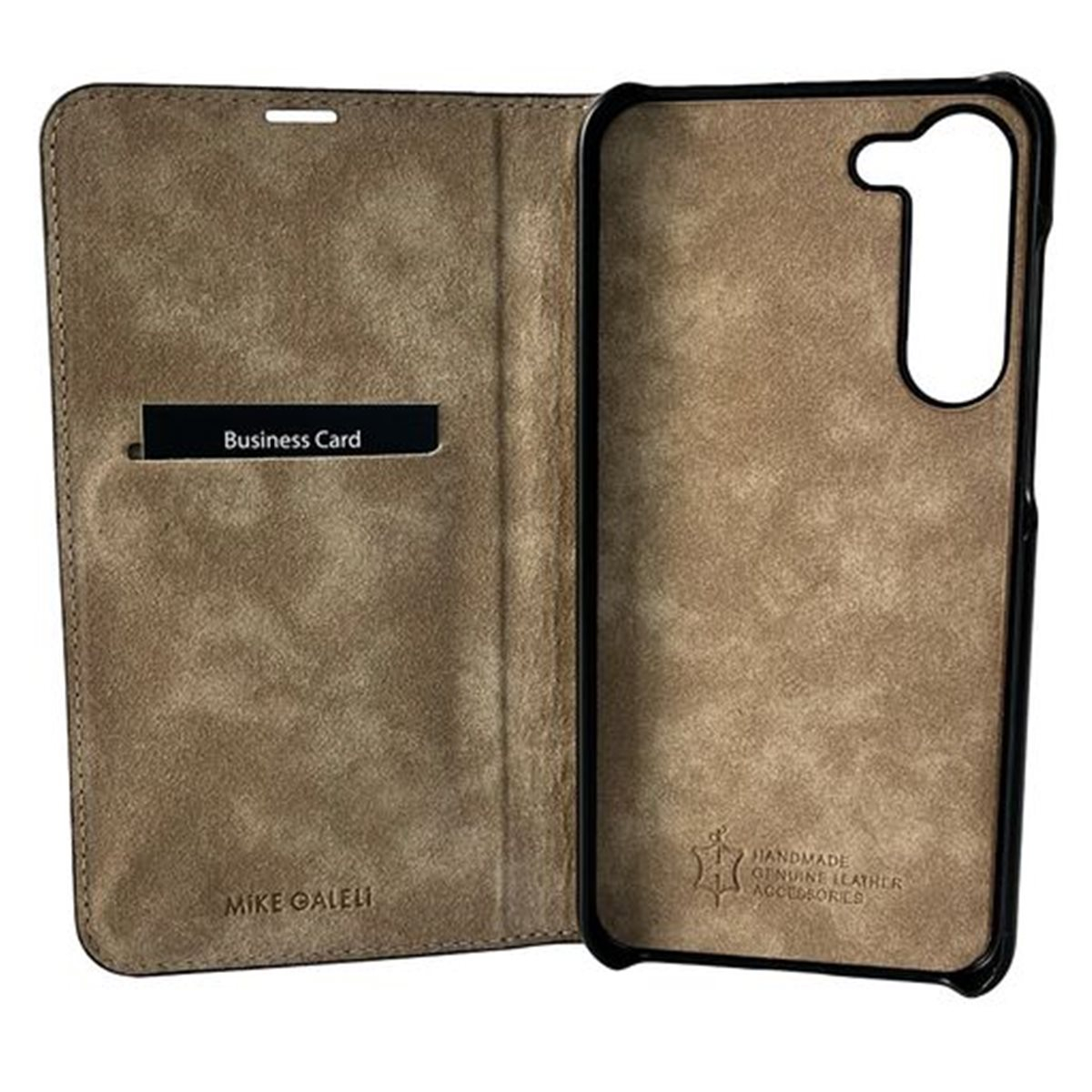 Samsung Galaxy S23 5G Echtleder Book Case Tasche Flip Cover Hand Made (MARCS23-M04) - Molten Lava (Rot)
