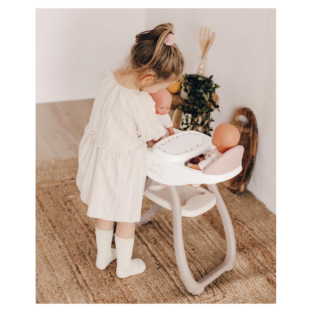 Smoby Baby Nurse Babystoel voor 2 Poppen