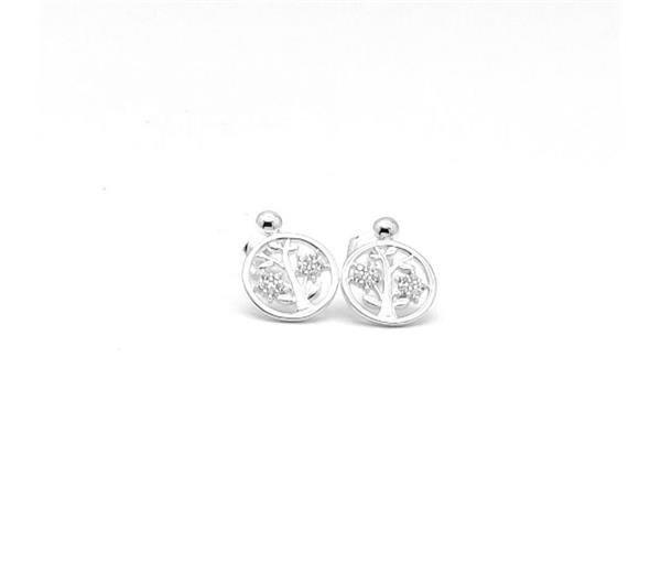Unique And Co Sterling Silver Stud Earrings with CZ