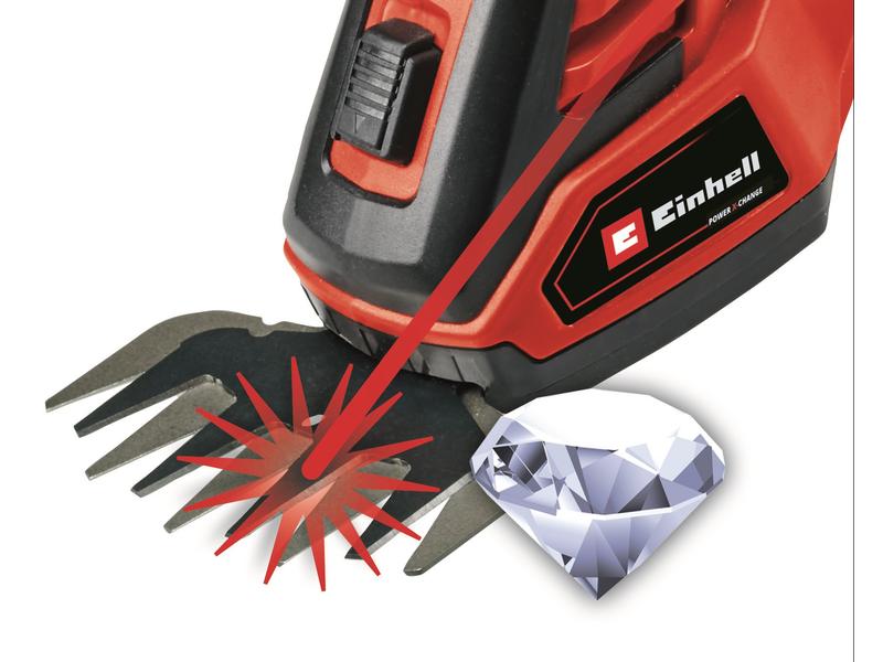 Einhell Akku-Gras-/Strauchschere GE-CG 18/100 Li T Solo Handliche Akku-Schere für Gras- und Strauch