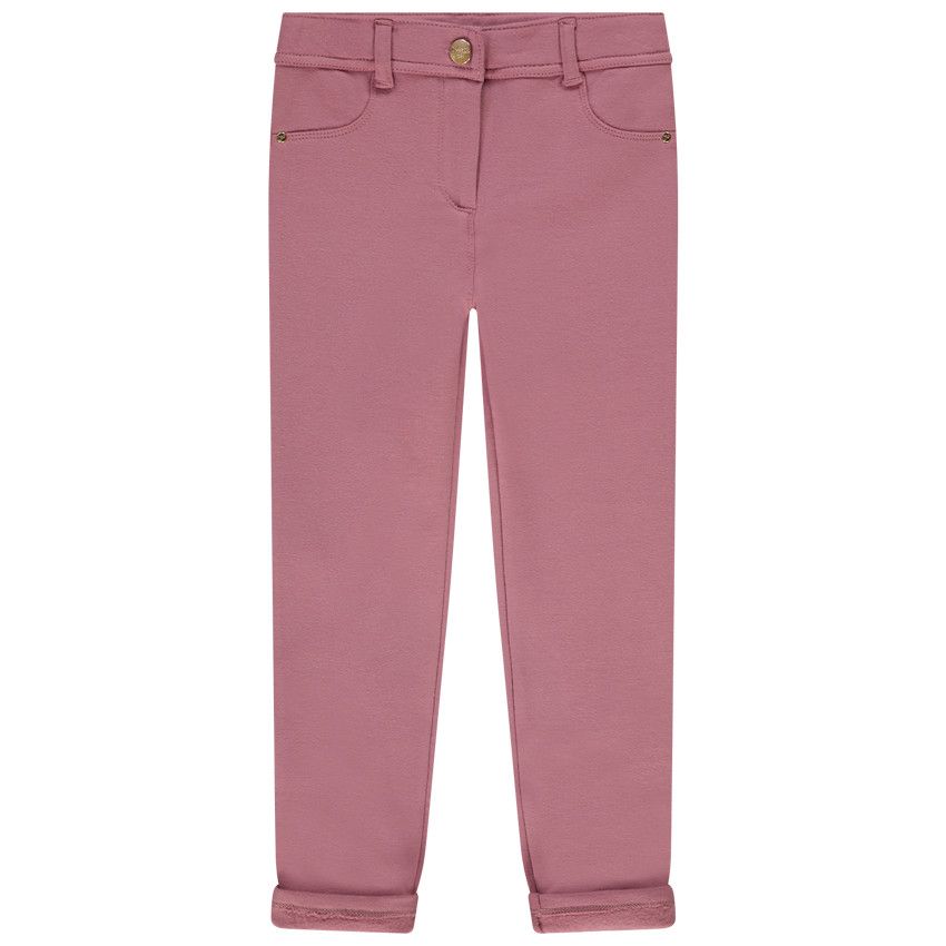 Pantalon en molleton uni pour fille - Fuchsia