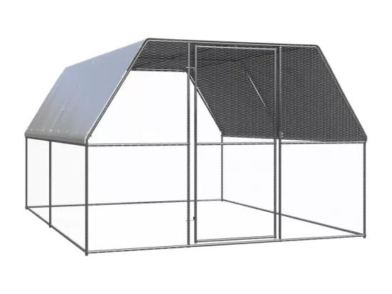Poulailler d'extérieur 3x4x2 m Acier galvanisé