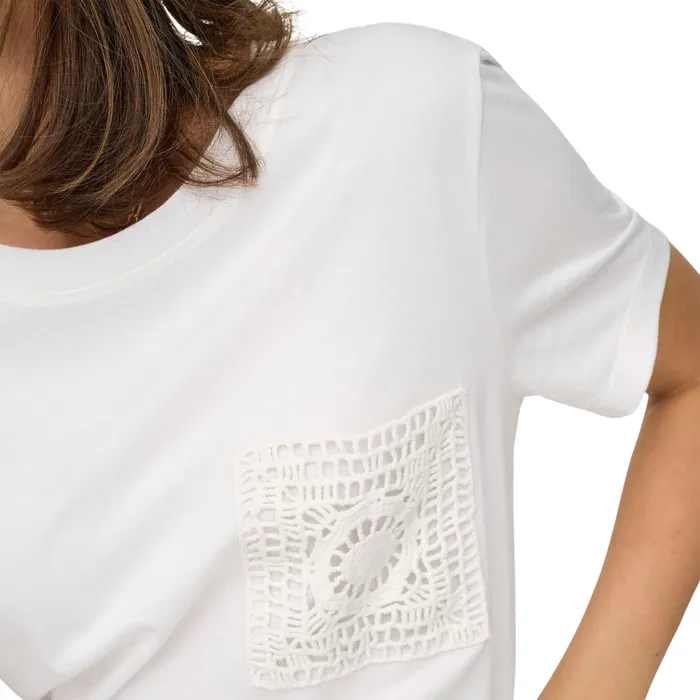 JDY Selma Crochet Pocket Shirt Dames