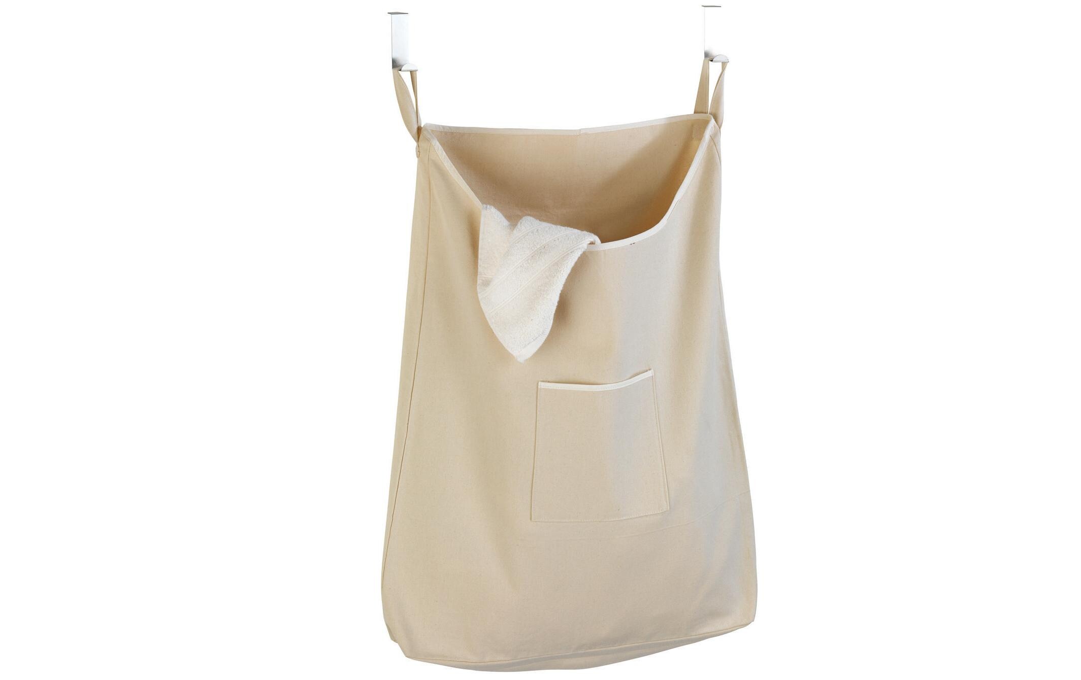 Wäschesammler Canguro 65 l, Beige/SilberWäschesack aus hochwertiger Baumwolle