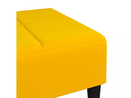 Repose-pied Jaune 78x56x32 cm Velours