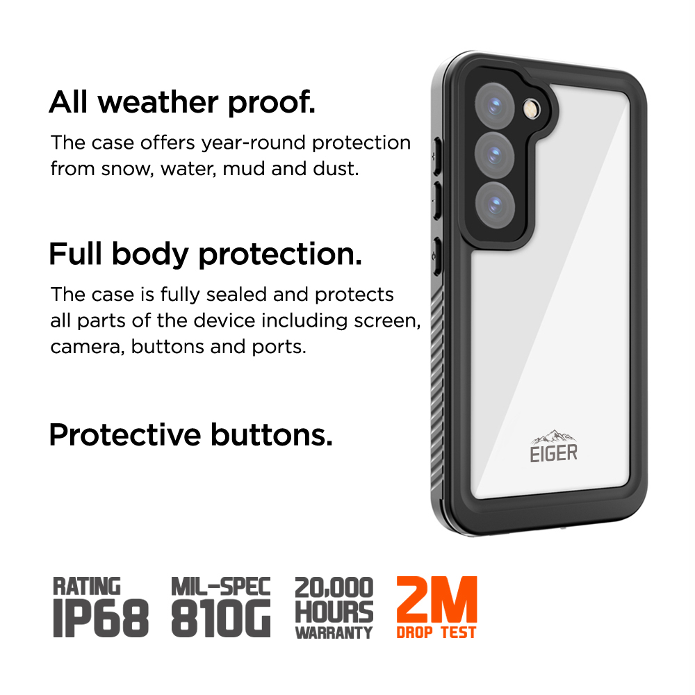 Samsung Galaxy S25  Plus Avalanche Case Wasserfeste Outdoor Schutz Hülle IP68 (EGCA00736) - Schwarz
