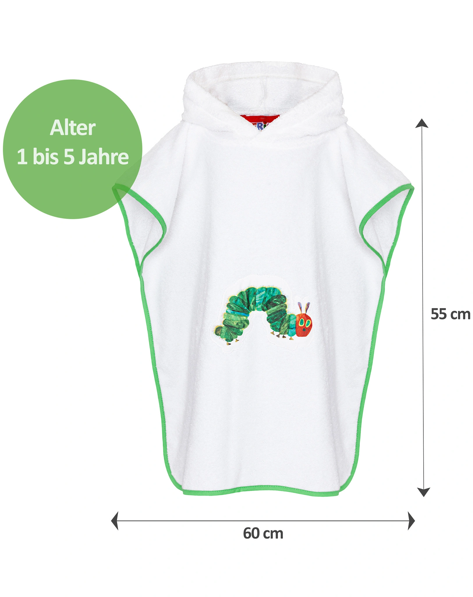 Badeponcho RAUPE NIMMERSATT in weiß/grün