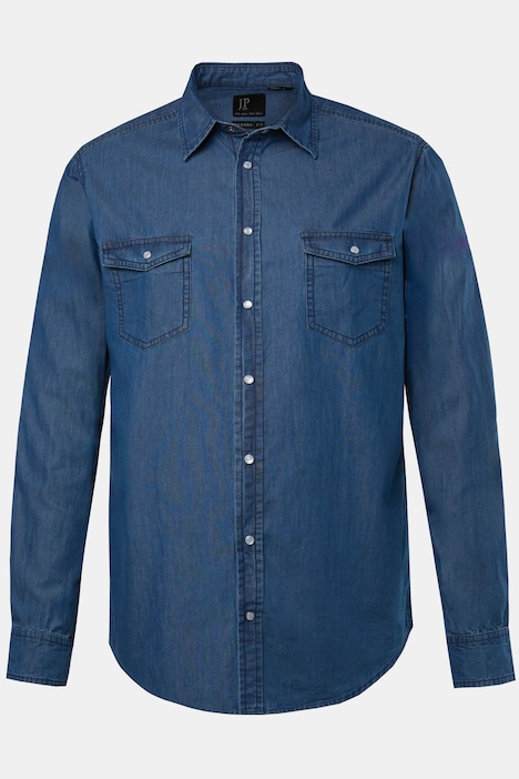 JP 1880 Jeanshemd, Langarm, Kentkragen, Modern Fit, bis 8 XL