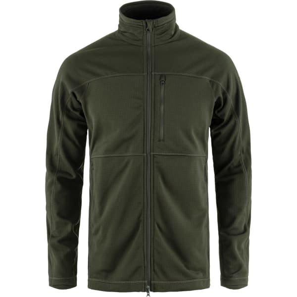 Veste polaire randonnée FJALLRAVEN ABISKO LITE FLEECE JACKET M DEEP FOREST