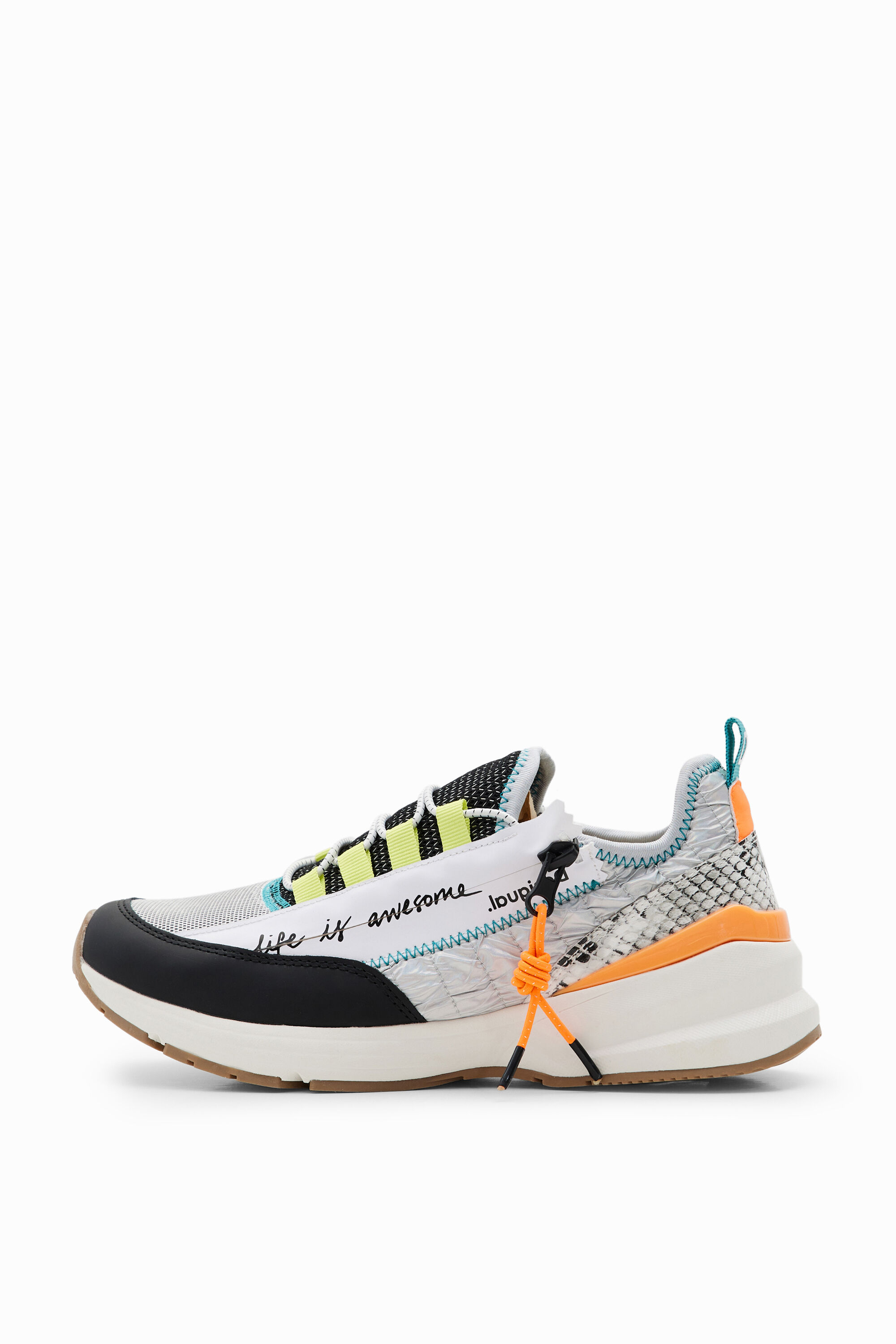 Baskets de running patchwork fermeture Éclair