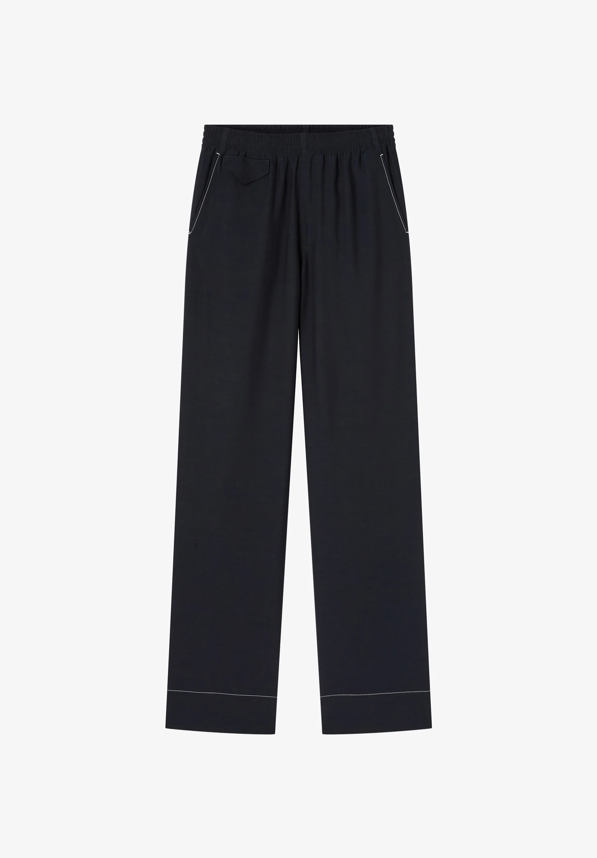 Pantalon bleu marine à surpiqûres - Dark navy