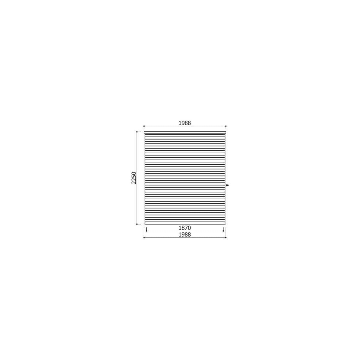 Abri de jardin en bois traité autoclave avec terrasse latérale salerno 5,40 m²
