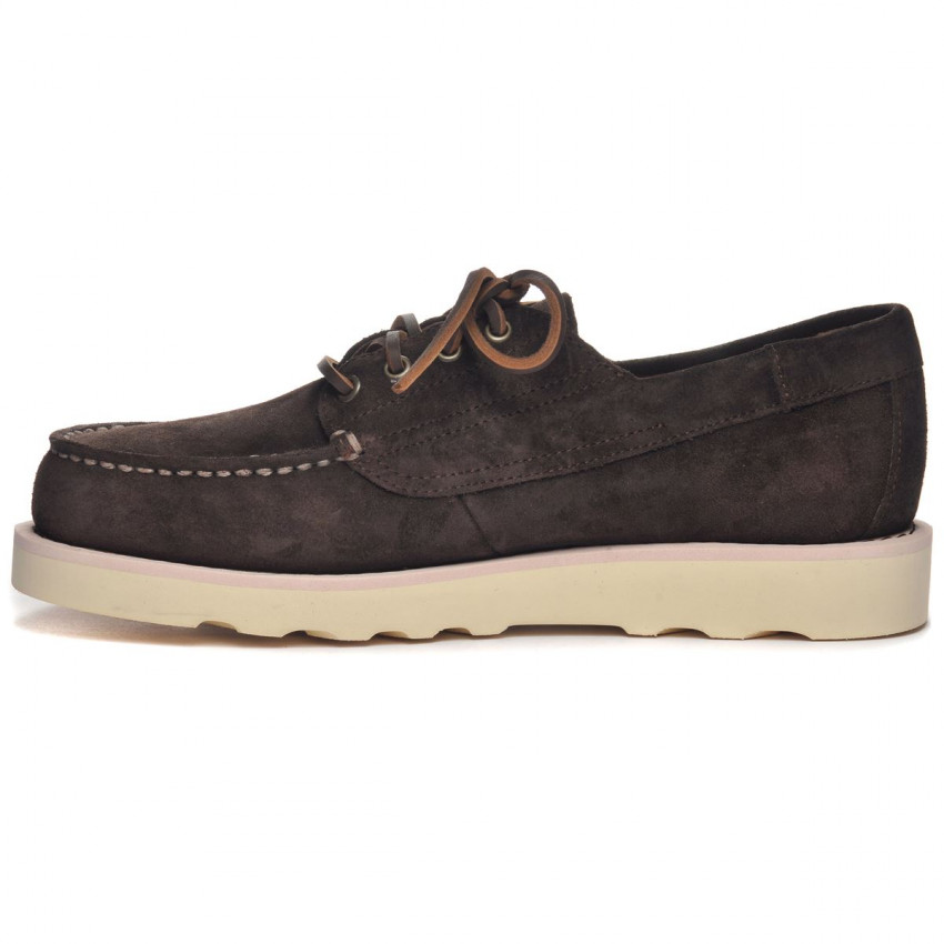 ASKOOKFIELD SUEDE OLED DARK BROWN-Mocassin en daim graissé pour homme