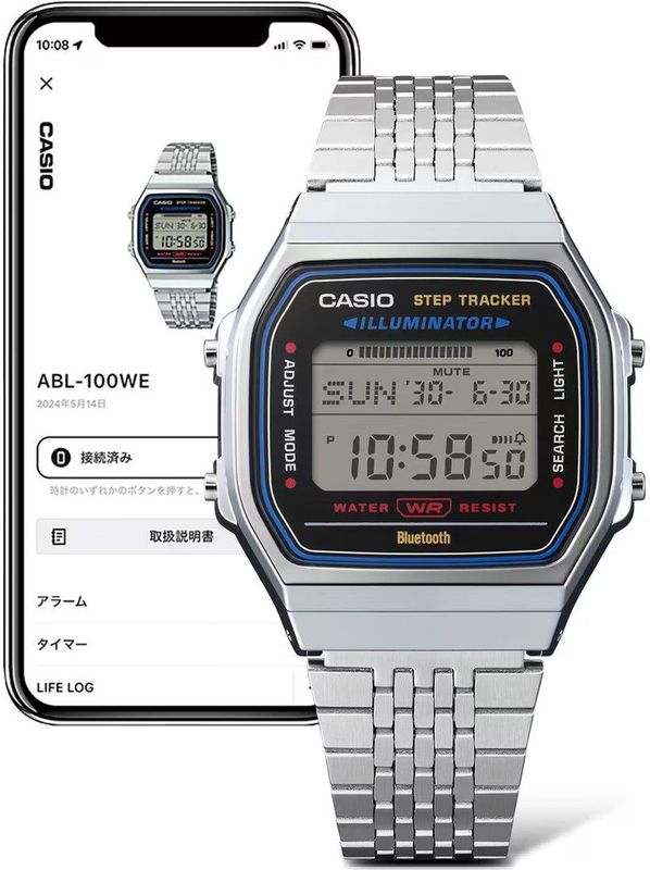 Casio - ABL-100WE-1AEF Horloge - Zwart - Kunststof - Analoge Wijzerplaat