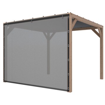 Pergola Silvano Douglas incl. schaduwdoek & zijdoek 324x324 cm