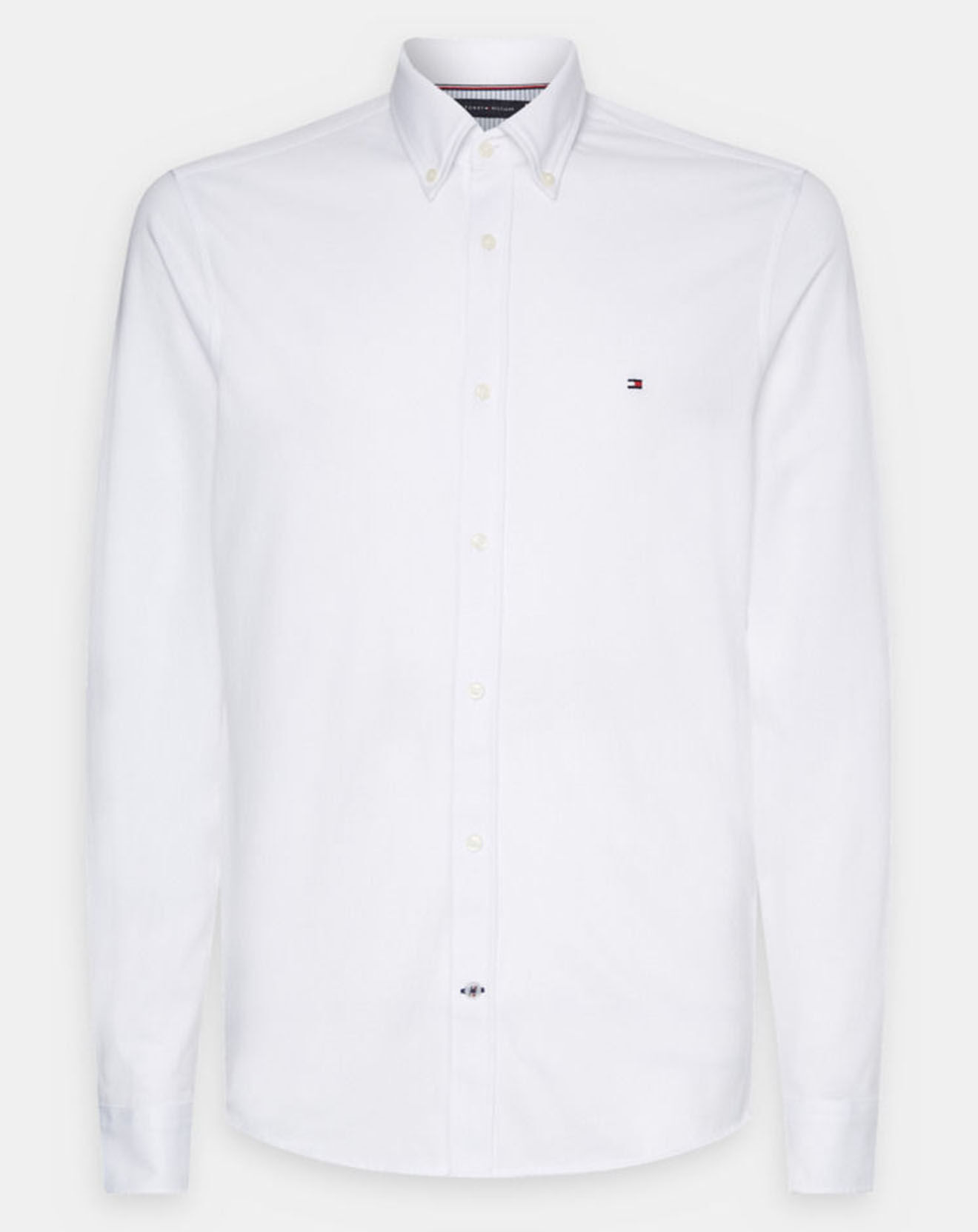 Tommy Hilfiger Chemise slim 1985 knit solid blanche