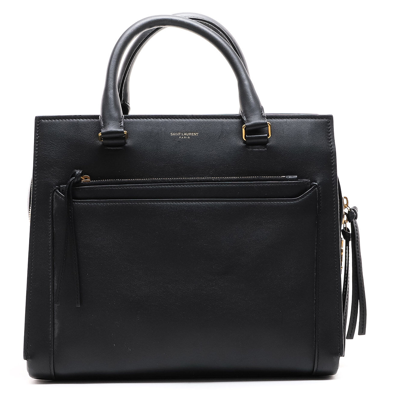 Saint Laurent Sac bandoulière Saint Laurent en Cuir noir  - Longueur 28 cm
