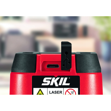 SKIL kruislijnlaser 15m 1910AA Li-ion accu – incl. USB lader en klem