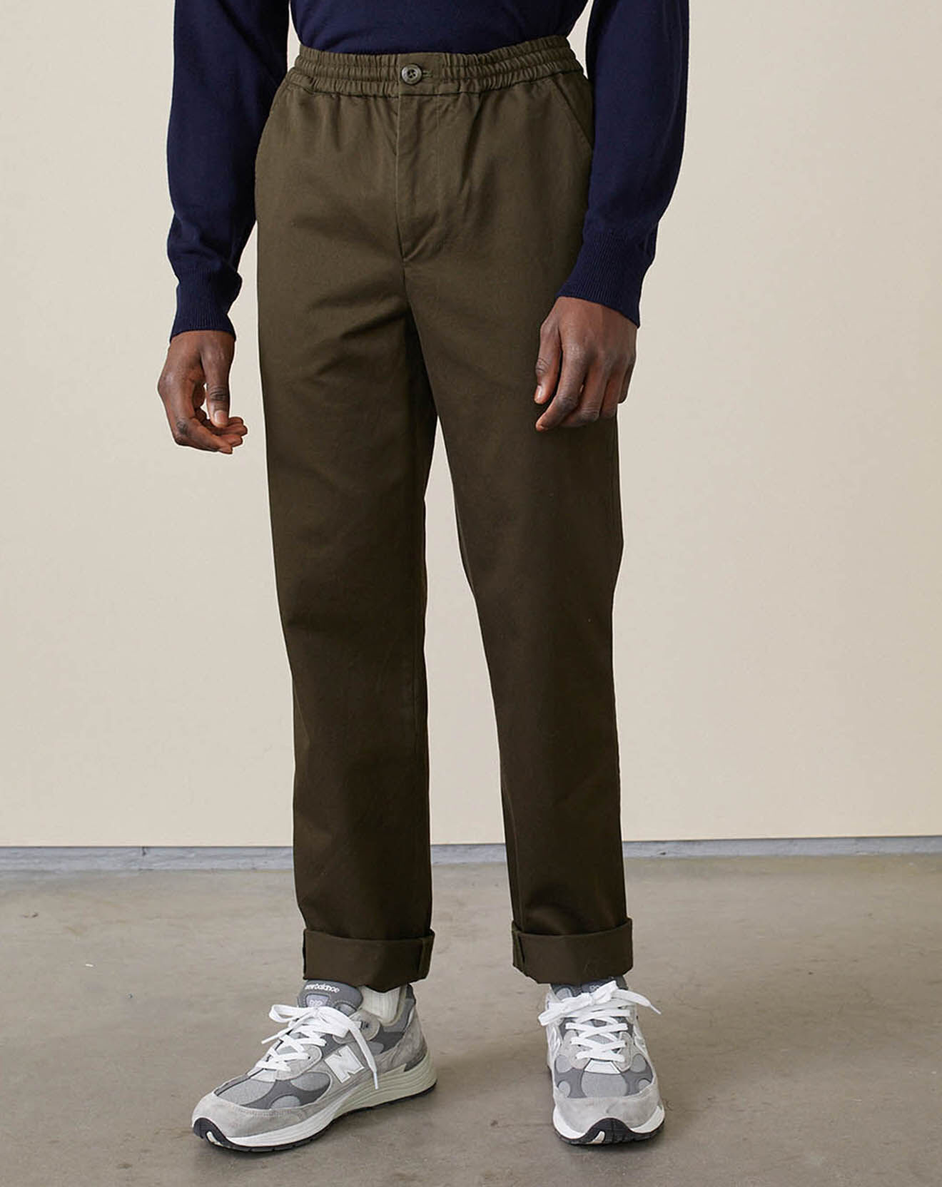 Bellerose Pantalon chino slim Jory kaki