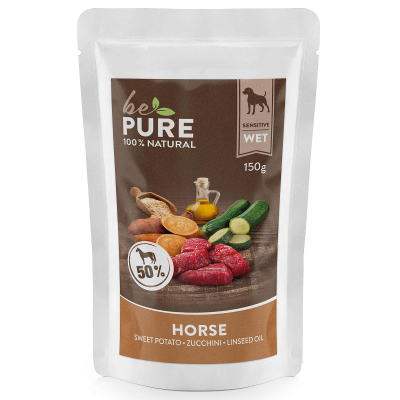 bePure Nassfutter Sensitive Pferd mit Süsskartoffel 14x150g