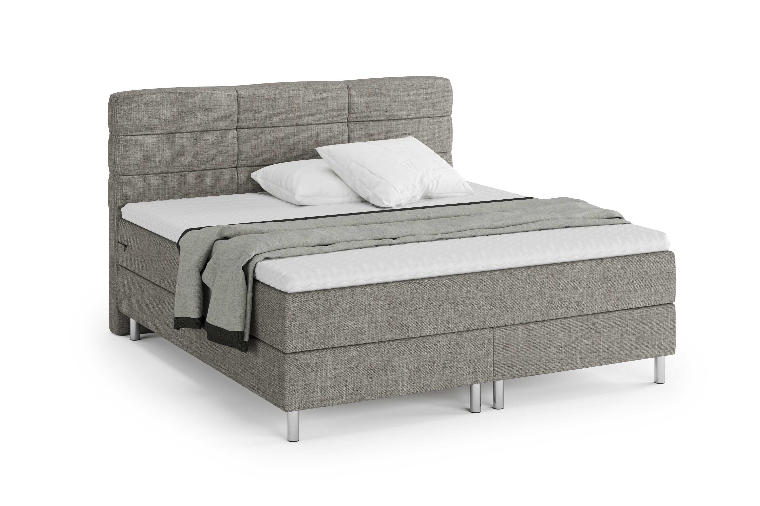 Boxspringbett MIDNIGHT 180 x 200 cm grau