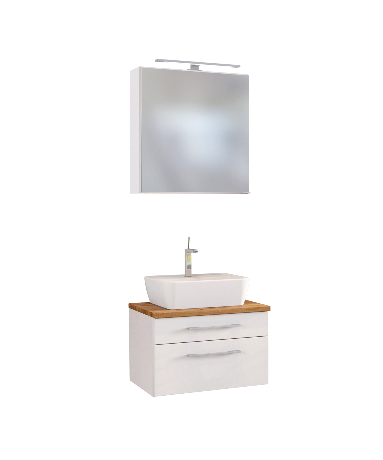 2-teiliges Badmöbel-SetDAVOS - weiß - 60 cm breit