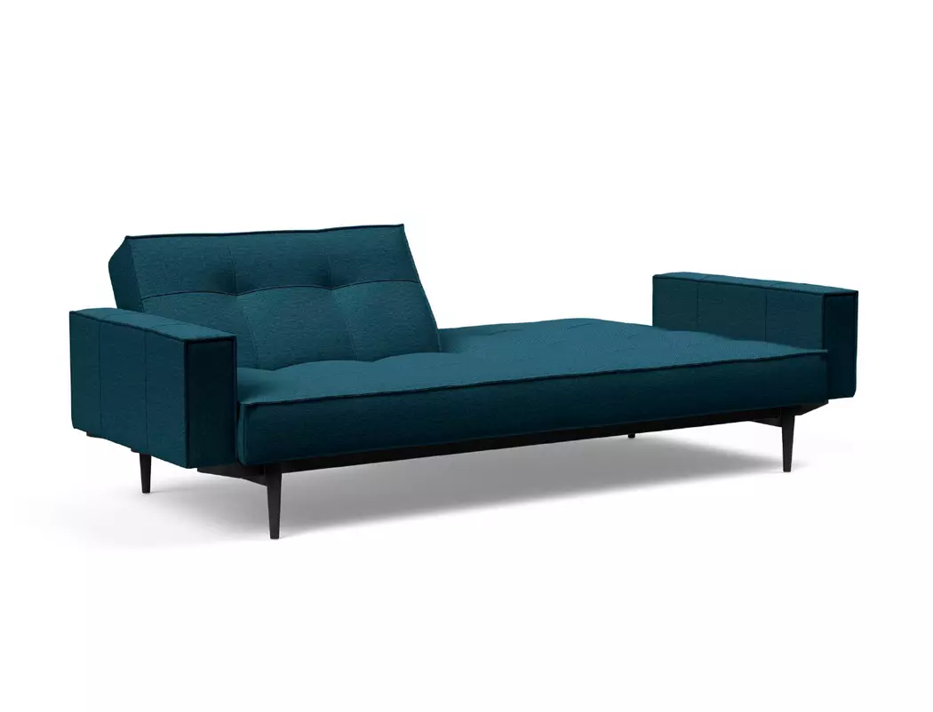 Schlafsofa mit Armlehnen Splitback Styletto schwarz