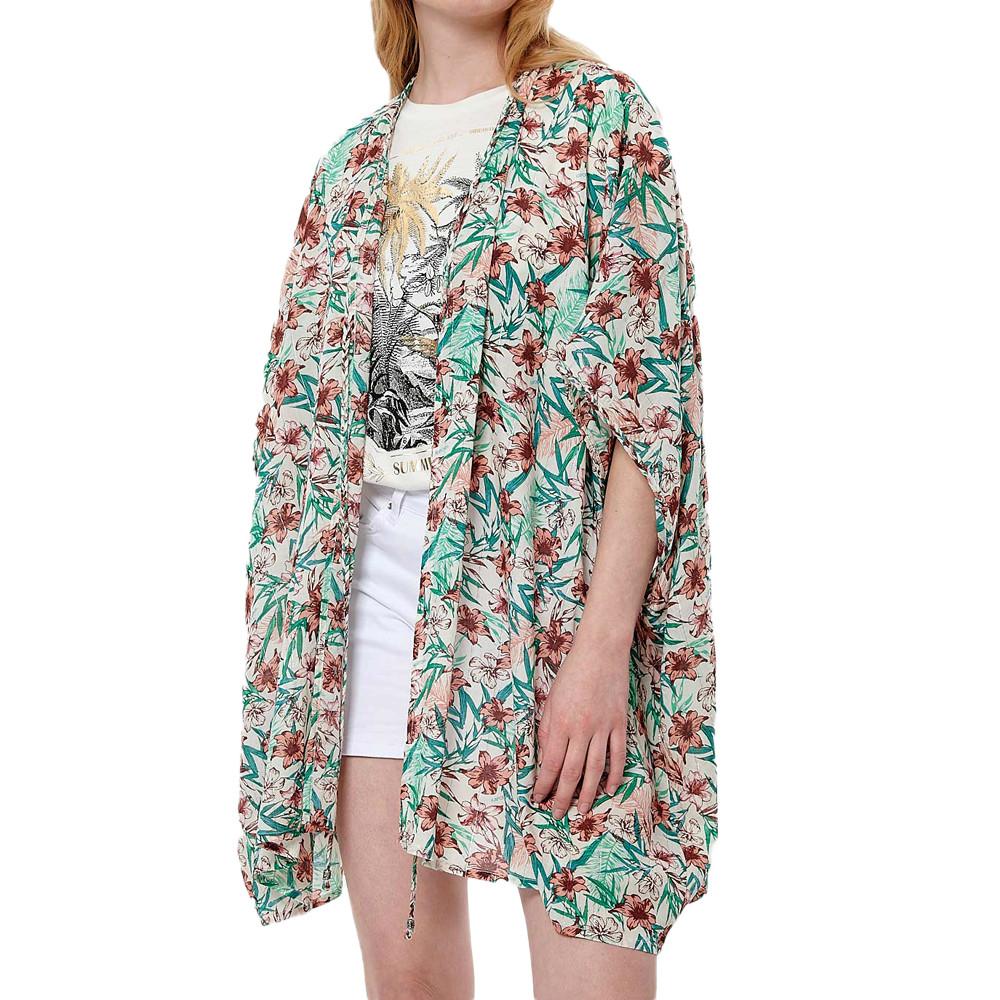 Kaporal Kimono Fleuries Blanches Femme Kaporal Growe