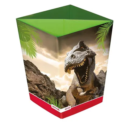 Roth Papierkorb Tyrannosaurus, 10 Liter, eckig, 2 Fächer