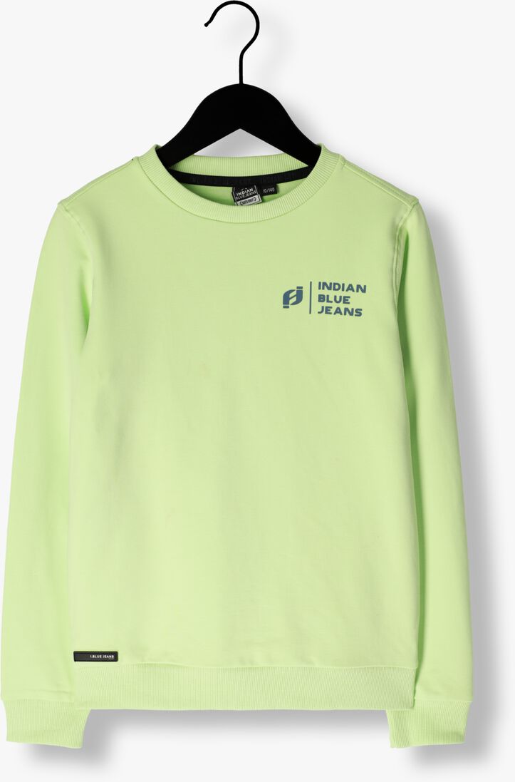 INDIAN BLUE JEANS lime indian blue jeans sweater sweater pique indian backprint