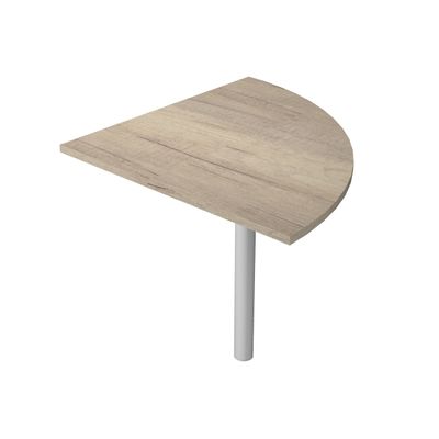 Angle de liaison à 90° pour Bureau Trend - pied alu - plateau imitation chêne canadien